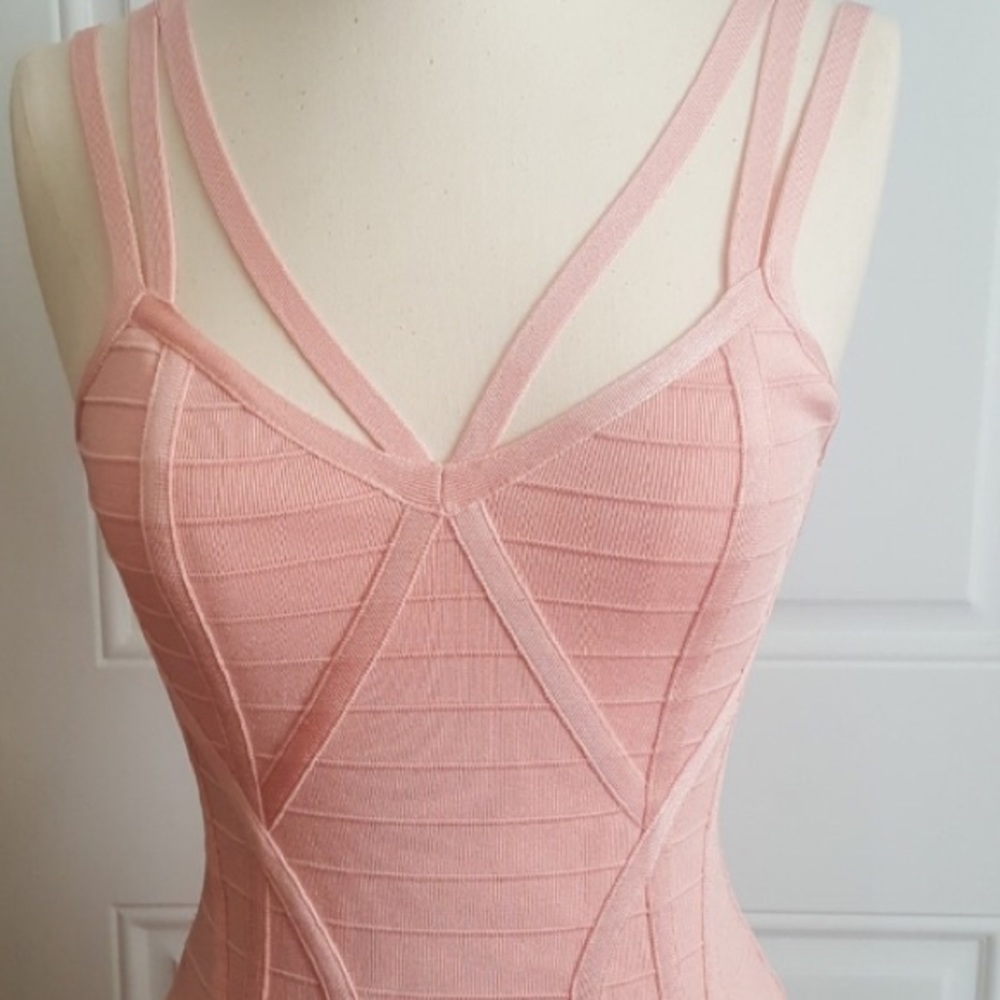NEW Guess pink bodycon bandage dress xs